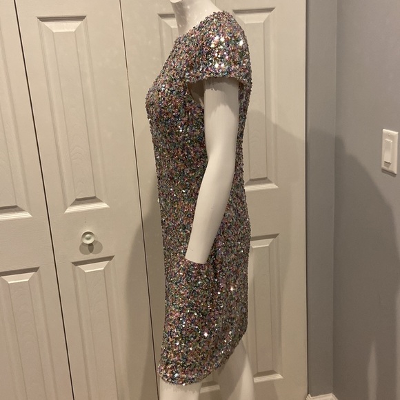 NWOT Ieena for Mac Duggal sequin shift dress - Picture 6 of 10